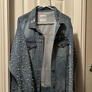 Lily & Lottie x Chelsea Deboer pearl denim jacket